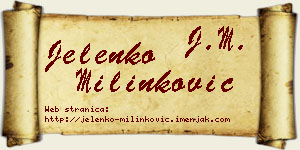 Jelenko Milinković vizit kartica
